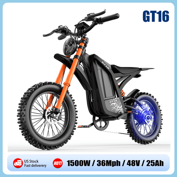 2000W E Mountain Bike for Teens & Adults - 37MPH Off-Road EBike,48V 23AH Removable Battery E Bikes, 14"/12" Fat Tires Bicycle, Hydraulic Brakes Mountain Trail Motorcycle for Ages 13+