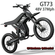 Riding'times GT73pro Electric Dirt Bike for Adults 3000W E Dirt Bike 50MPH 60V36Ah Battery,85+Miles Electric Bikes for Teen,Dual Hydraulic Brakes & Full Suspension,3-in-1 25" Tire Electric Motorcycle