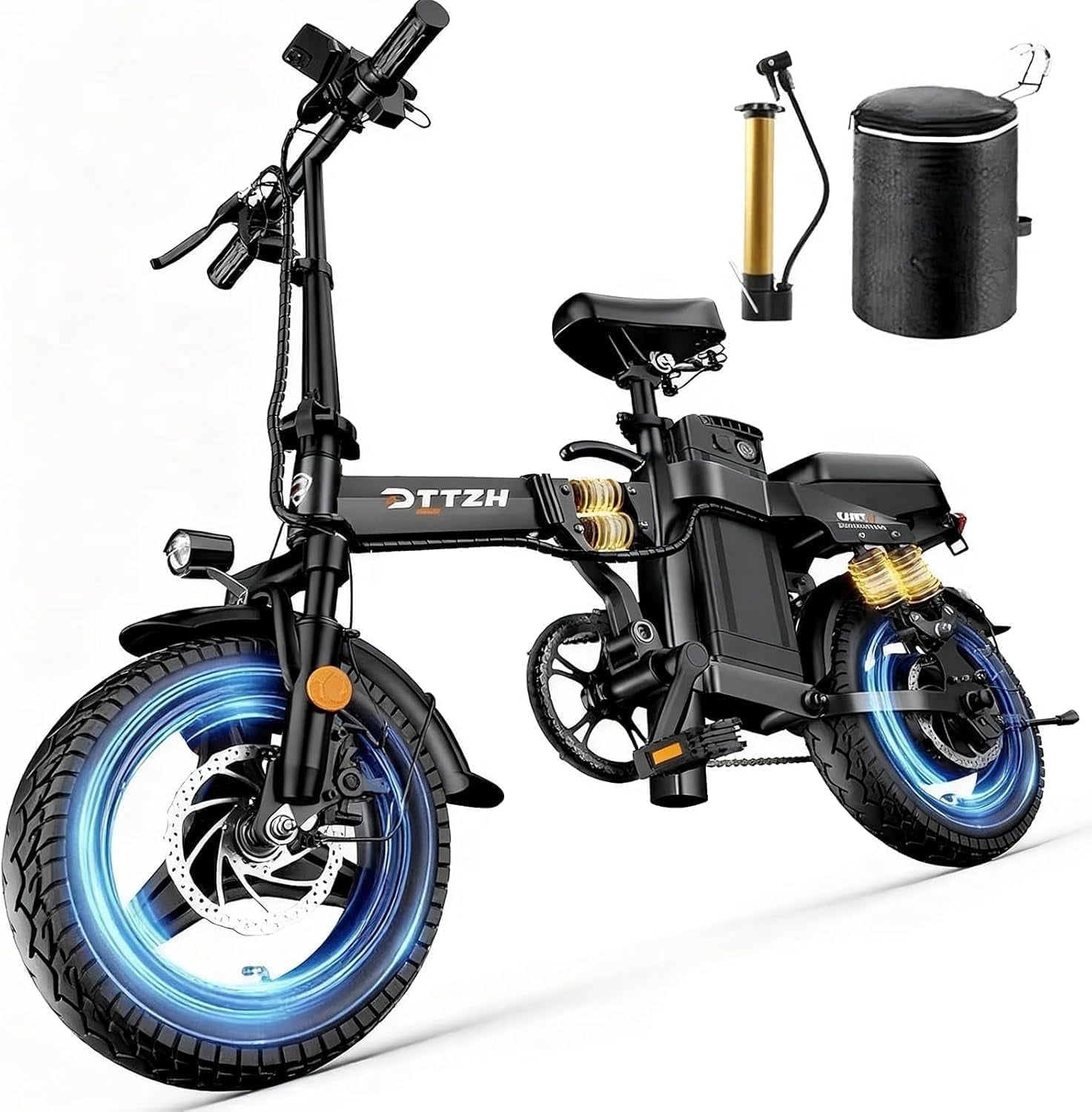 2000W Electric Bike Foldable for Adults, 40MPH Folding Ebike, 52V 25Ah Adult Electric Bicycles, 80 Mlies Long Range E Mountain Bike, UL2849 Certified (Black)