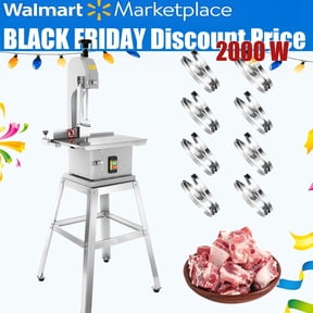 2000W Electric Bone Saw Machine with Waterproof workbench, 19" x 15" Worktable Vertical with bracket, 0.04-10" Cutting Thickness, 8 Saw Blades Countertop Bone Cutter Machine