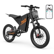 Peak 3000W Electric Dirt Bike for Adults,60V 25Ah,Max 100Miles & 37Mph App & Anti-Theft Electric Motorcycle,20 Off Road Tires E-Mountain Bike