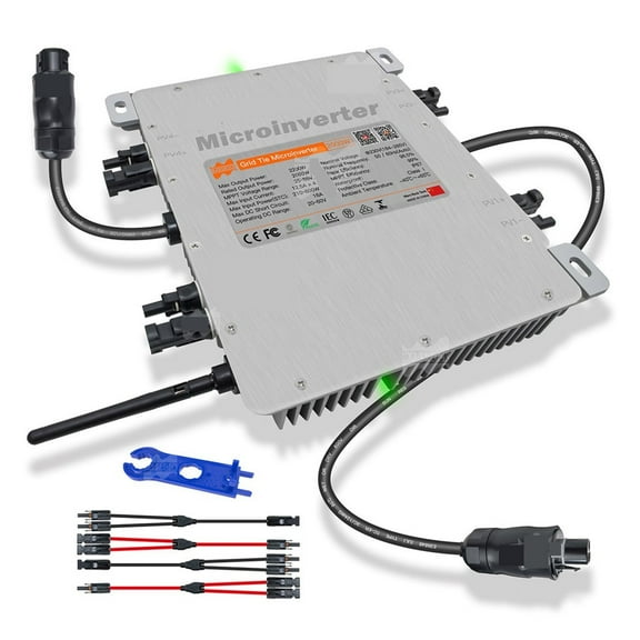 2000W Grid Tie Solar Inverter 4 MPPT Micro Inversor Solar Panel 230VAC 240V 60Hz With Built-in WIFI Microinversor ,Multiple Protection Functions
