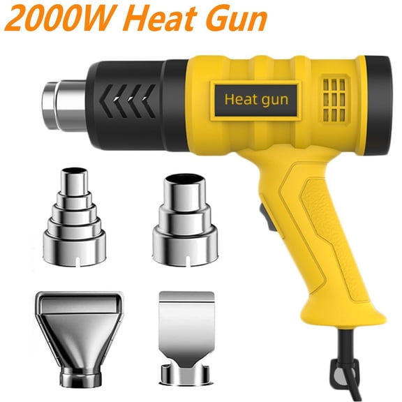 2000W Heat Gun Electric Hot Air Gun Stepless Temperature Heater 4 Nozzles Tool