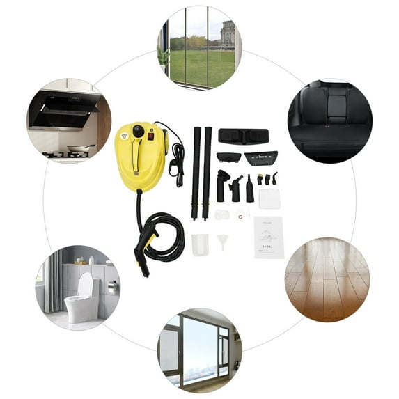 2000W Multipurpose Handheld Cleaner Portable High-Pressure Steam Cleaner Machines Yellow