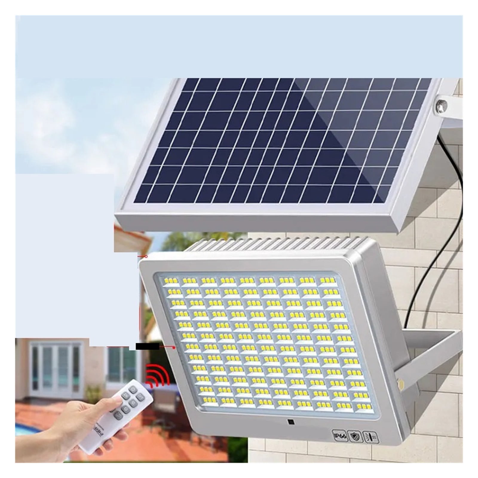 2000W Outdoor Solar Floodlight Household Lighting Waterproof LED Garden Outdoor Light High Power Remote Control Spotlight