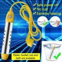 2000W Portable Electric Instant Bucket Heater, Immersion Water Heater, Stainless Steel Guard Anti-scalding Submersible Water Heater for Bathtub Hot Tub Pool