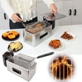 thumbnail image 1 of 2000W Stainless Steel Deep Fryer, 3L Capacity With Temperature Control, Electric Fryer With Lid And Basket For Home Kitchen, 1 of 7