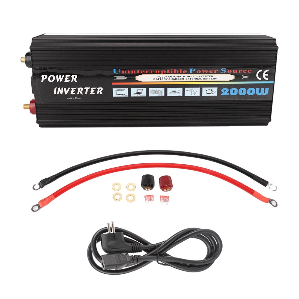 2000W UPS Solar Inverter Charging Integrated Power Controller 12/24V to 110/220V EU Plug