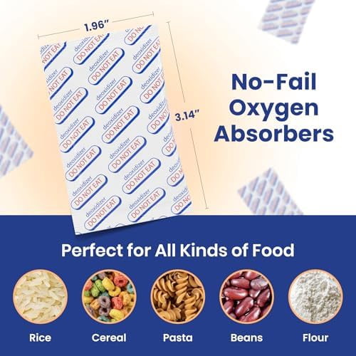 2000cc Oxygen Absorbers - 20 Count (Individually Sealed) - for Long Term Food Storage & Survival, Mylar Bags, Canning, Harvest Right Freeze Dryer
