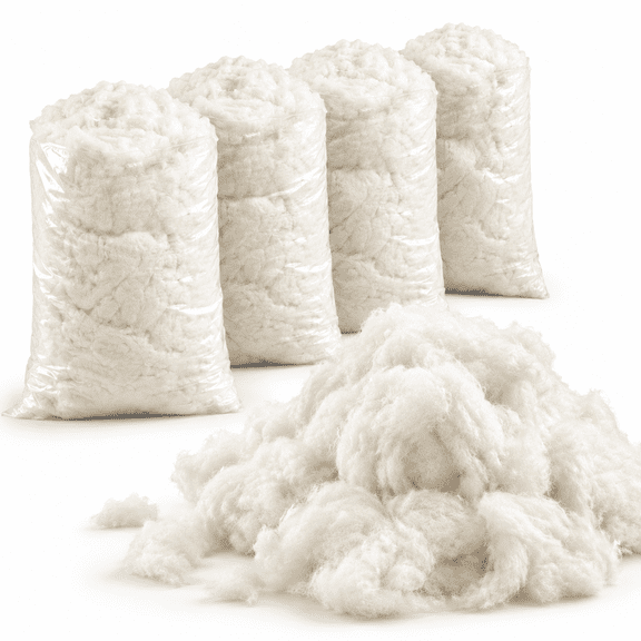 2000g/4.4lb Cotton Fiber Fill Stuffing for Art & Craft Projects