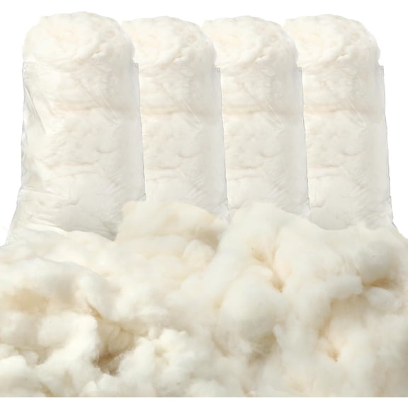 2000g/4.4lb Cotton Stuffing for Stuffed Animals Soft Pillow, Natural Cotton Fiber Filling Batting, for Toys, Cloud Decorations, and More