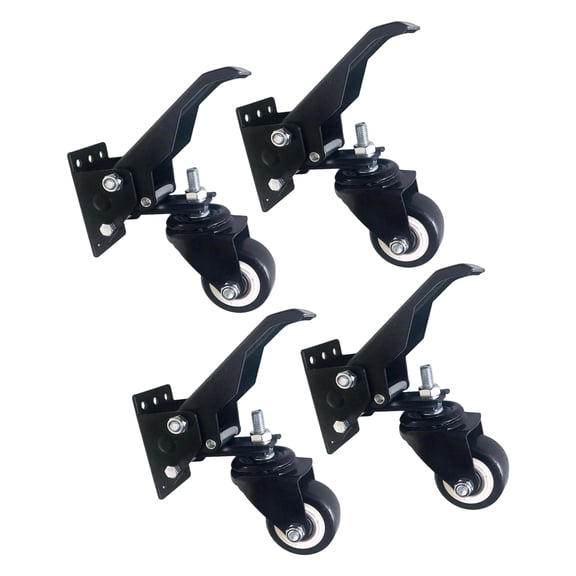 2000lb Bending Casters for D-Star Furniture, 3 Inch Adjustable Height Base, Polyurethane Rollers & Full Rotation