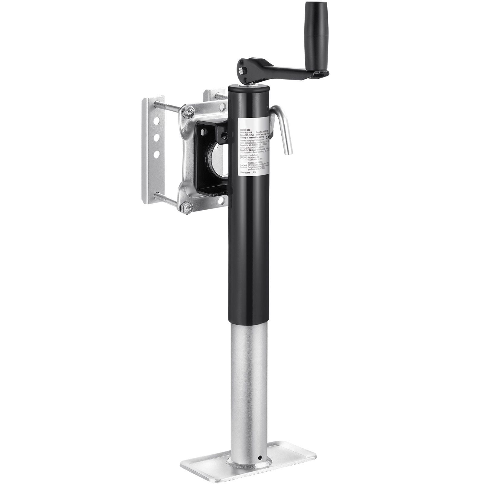 2000lbs Swivel Bolt Mounted Trailer Jack with 10 Inch Lift with Handle for RV/Carriage/Utility/Yacht Trailer