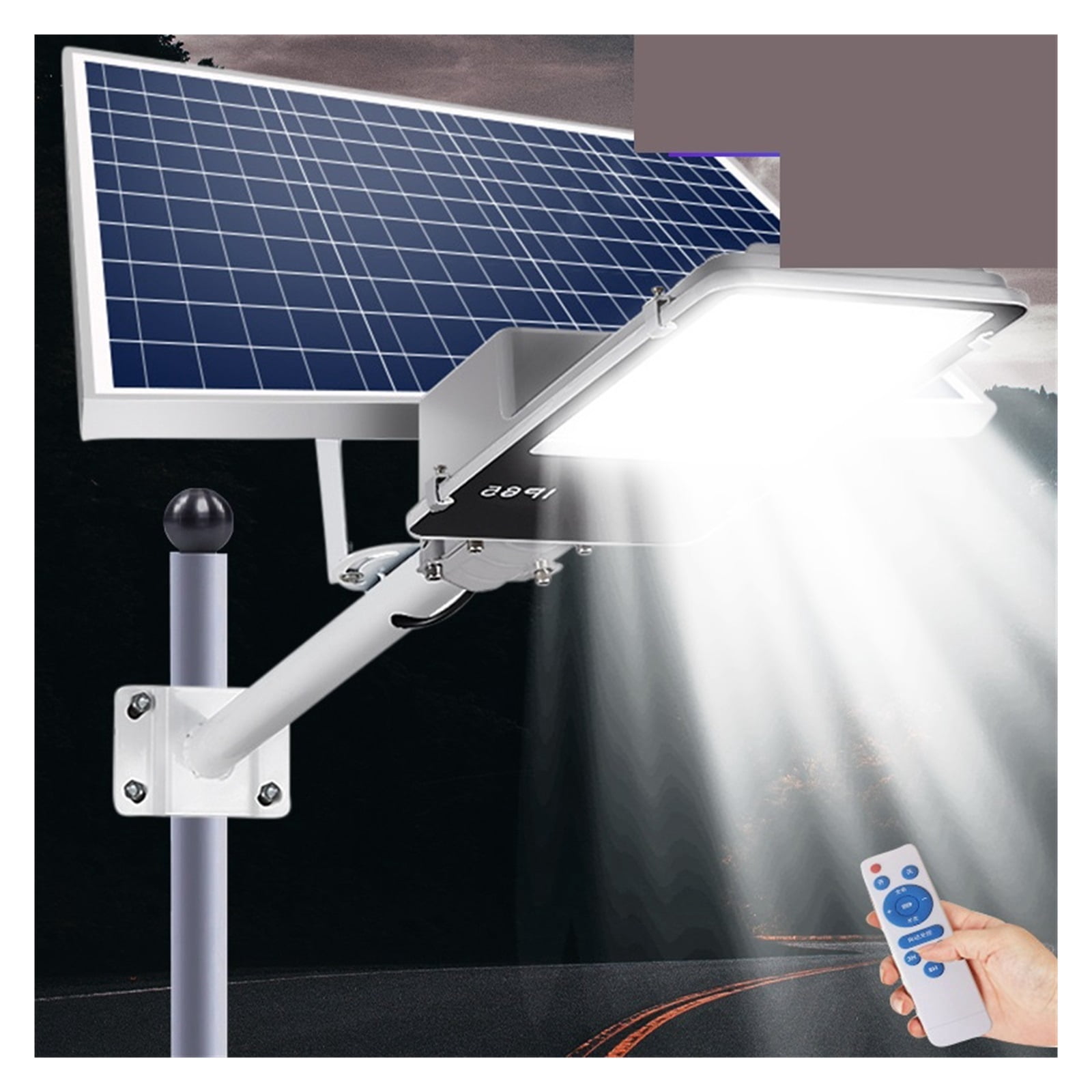 2000led Powerful Solar Street Light Outdoor Aluminum Solar Street Light Garden Sunlight Remote Control Waterproof Solar Light ,Powerful Illumination