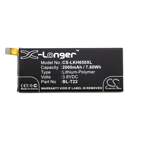 2000mAh BL-T22 EAC63158201 Battery for LG F620S Zero 4G LTE H650 Zero Zero 4G H650E Class 4G Class H650AR H650K