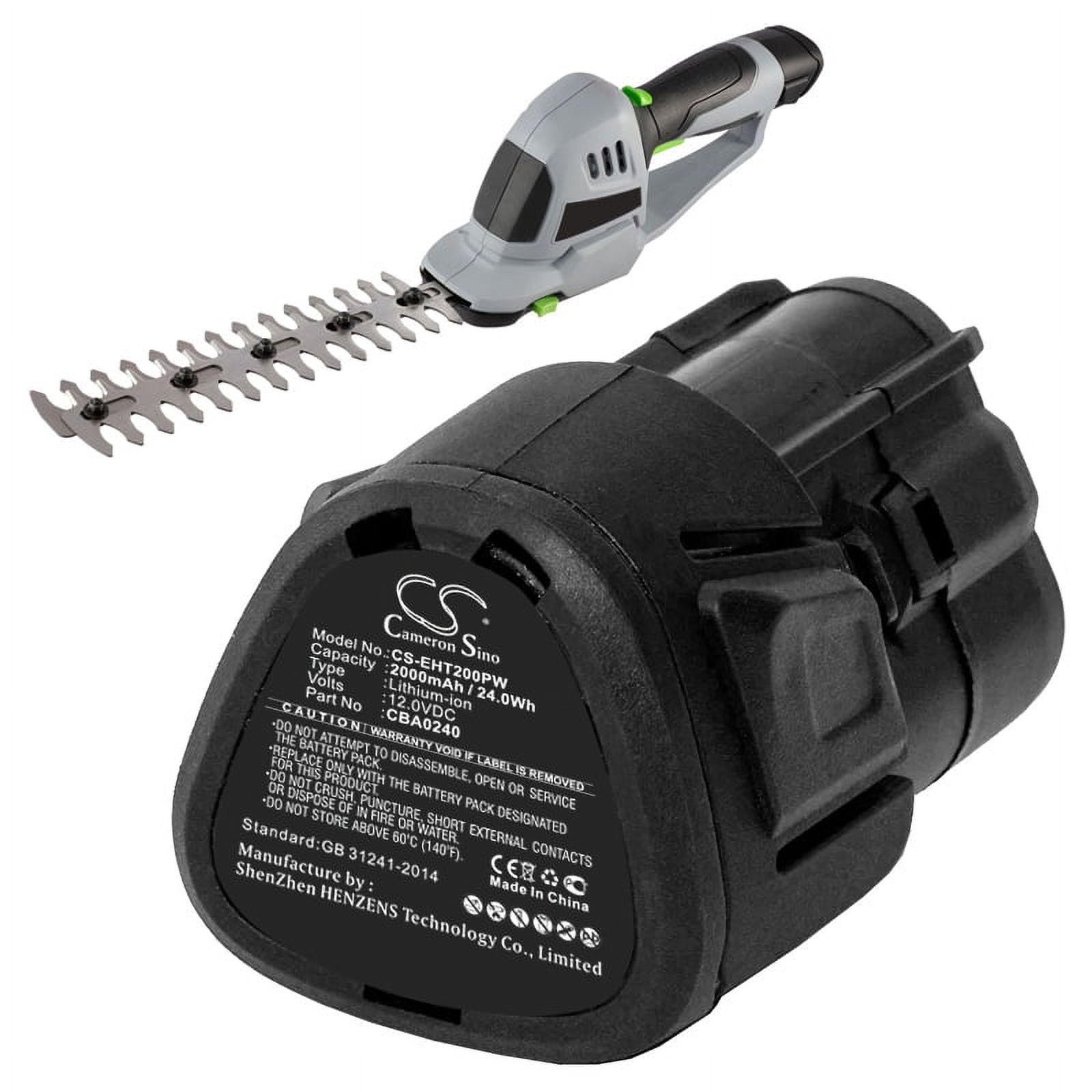 2000mAh EGO CBA0240 Battery for CHT2001E Cordless Shrub CHT2001E Grass Shears