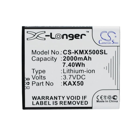2000mAh KAX50-XJFAL009330 KAX50 Battery for KAZAM Trooper X5.0