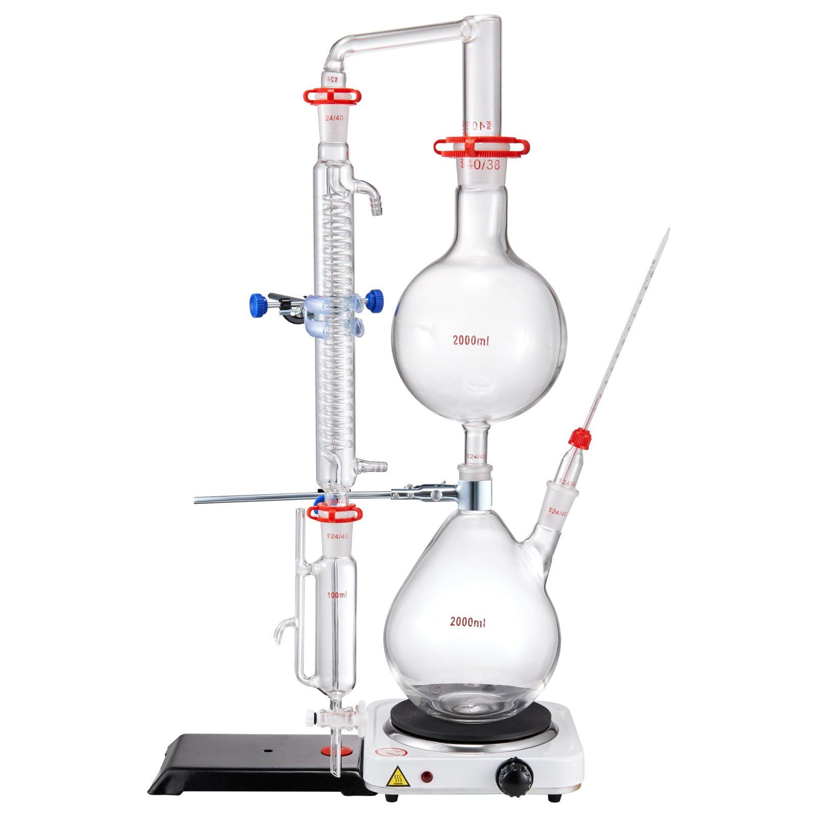 2000ml Essential Oil Distiller Kit, 3.3 Boro Glass Distillation ...