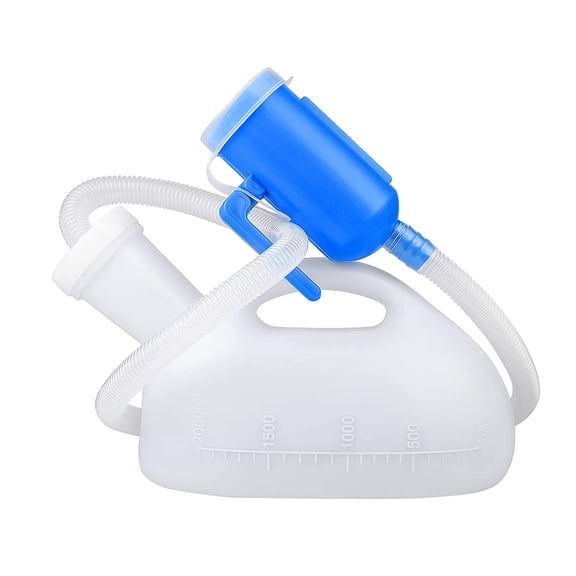 2000ml Male Urinal Bottle, Portable Pee Container with Handle, 45.2 in Tube, Leak-Proof for Camping Car Bedridden Elderly