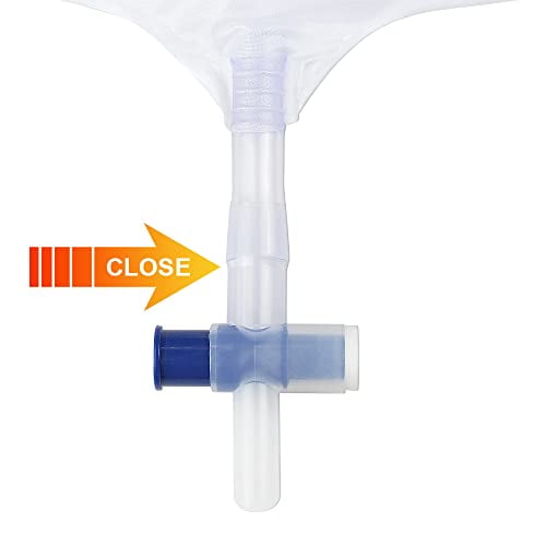 2000ml Urinary Drainage Bag with Anti-Reflux Chamber (5 Pack),48",US Shipping