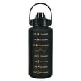 thumbnail image 1 of 2000ml Water Bottle with Straw and Chug Lid - BPA Free Large Plastic Sports Bottle for Gym Workout Cycling Camping - 2 Liter Hydration Jug with Time Marker and Motivational Quotes, 1 of 6