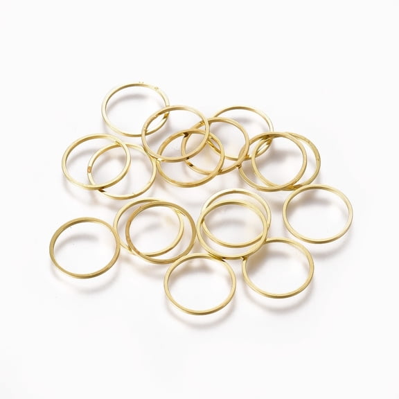 2000pc Brass Linking Rings Golden 14x0.7~1mm