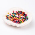 thumbnail image 1 of 2000pc Lead Free Rondelle Natural Wood Beads Dyed 4mm hole: 1.2mm Mixed Color, 1 of 4