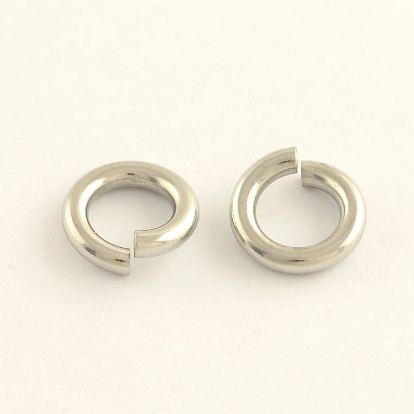 2000pc Resistant 304 Stainless Steel Open Jump Rings Stainless Steel Color 12 Gauge 10x2mm Inner Diameter: 6mm