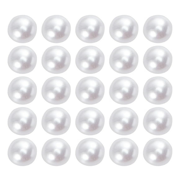 2000pcs 4mm Half Round Artificial Pearl Beads Flat Back Pearl for Craft DIY Gift Making (White)