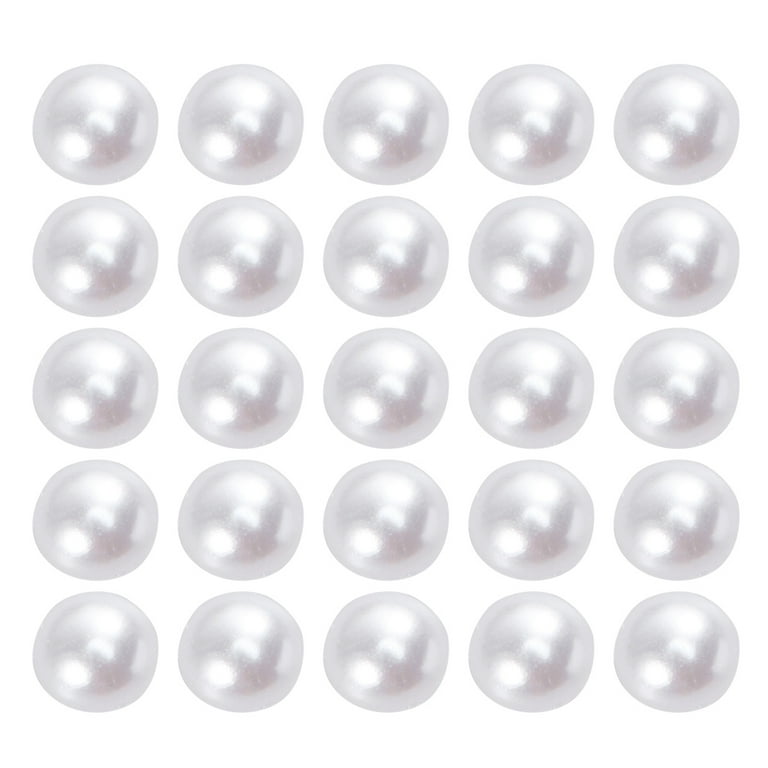 Shiny Silver Flat Back Pearls