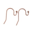 thumbnail image 1 of 2000pcs Brass Earring Hooks Ear Wire Lead Free & Cadmium Free & Nickel Free Red Copper about 11mm wide 22mm long 0.75mm thick, 1 of 2
