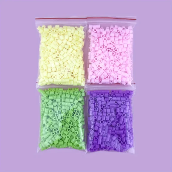 2000pcs Hama Beads 5mm for Mixed Color Pixel Puzzle DIY Handmade Toy for Kids Gift with Extra OPP Bag