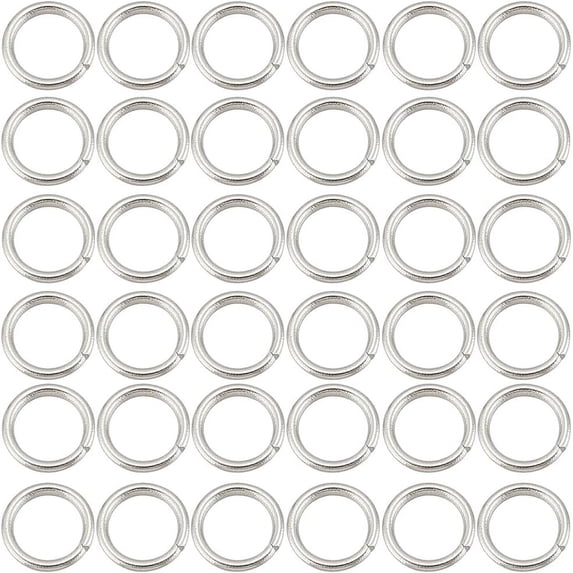 1 Box 2000pcs Open Jump Rings 304 Stainless Steel Jump Rings Split O Rings Link Rings Metal Jumping Rings Keychain Rings for Jewelry Making Accessories DIY Earrings Bracelet Necklace Craft