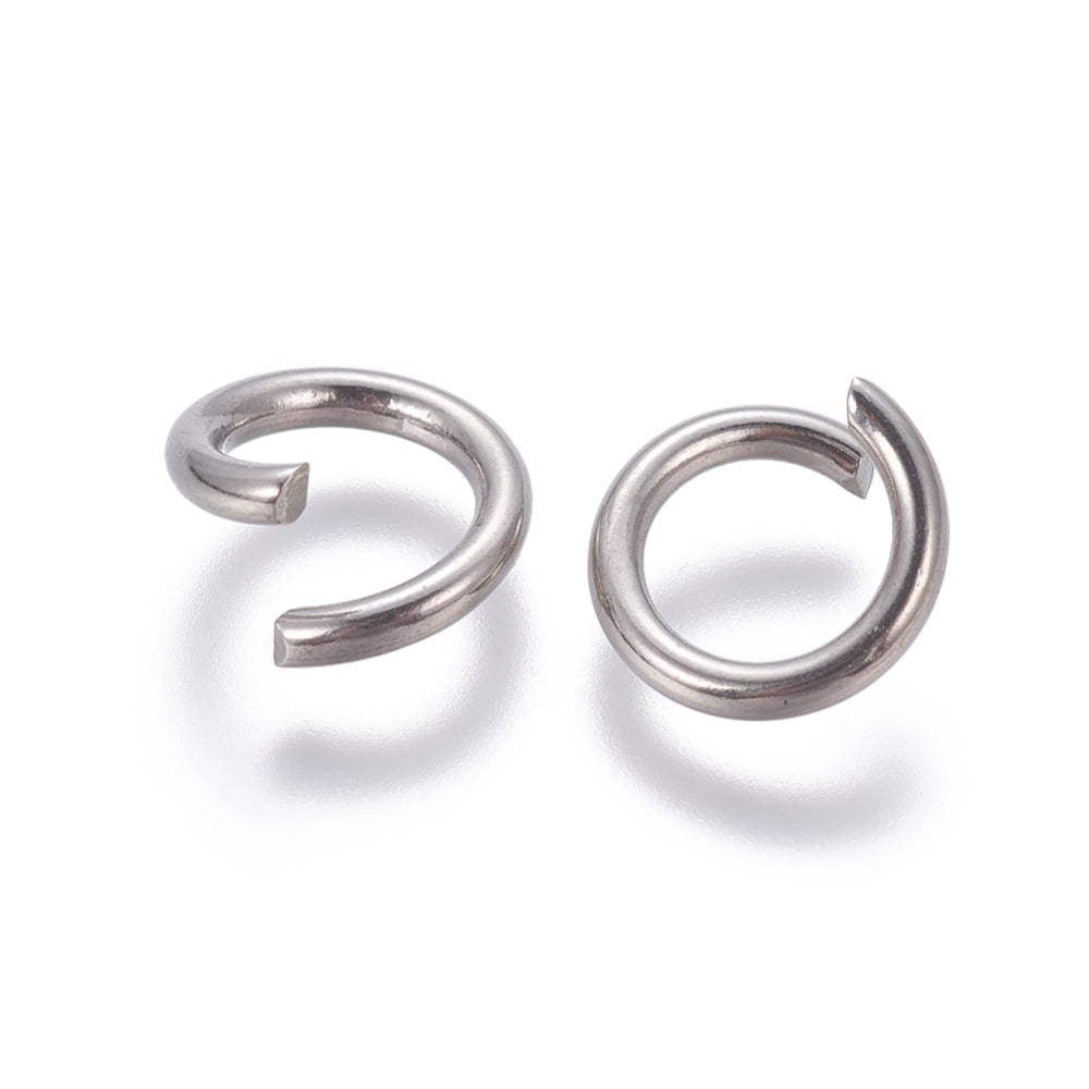 2000pcs Resistant 304 Stainless Steel Open Jump Rings Round Stainless Steel color 12 Gauge 12x2mm Inner Diameter: 8mm