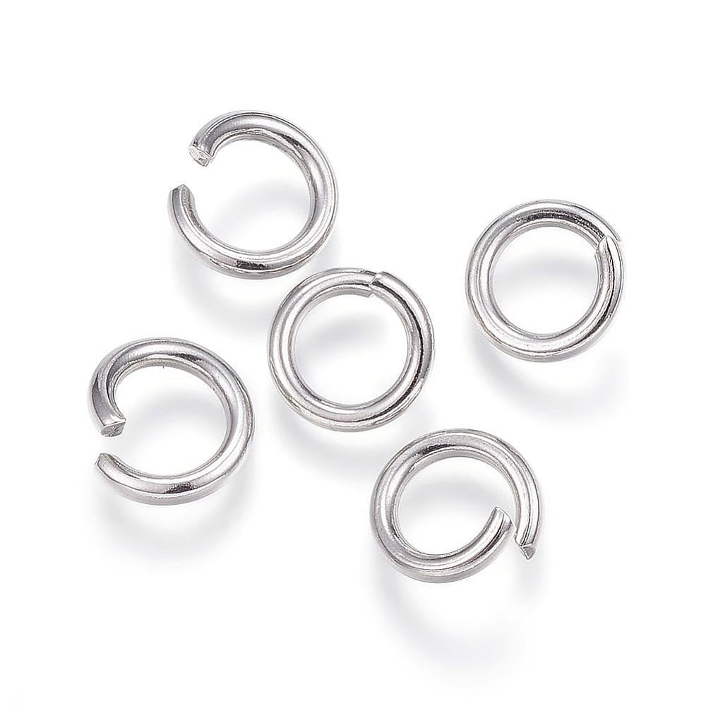2000pcs Tarnish Resistant 304 Stainless Steel Open Jump Rings Stainless Steel color 12 Gauge 11x2mm Inner Diameter: 7mm