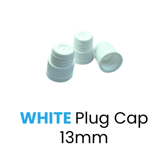2000pcs, WHITE Plug Cap, 13mm, Test Tube Cap - Clinsam