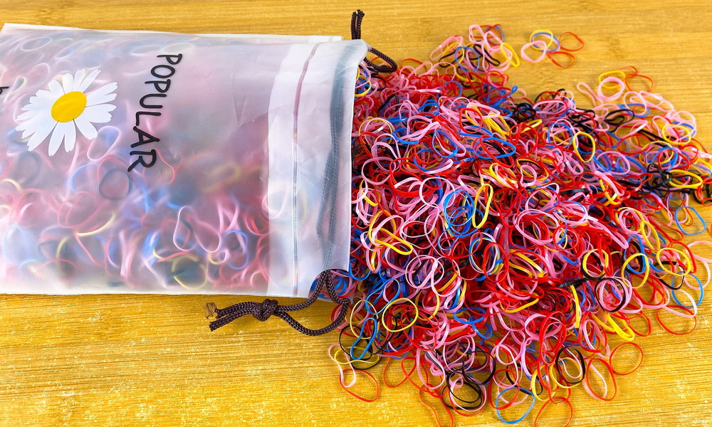 2000pcs/lot Children Transparent Hair Rubber Bands for bracelets Baby