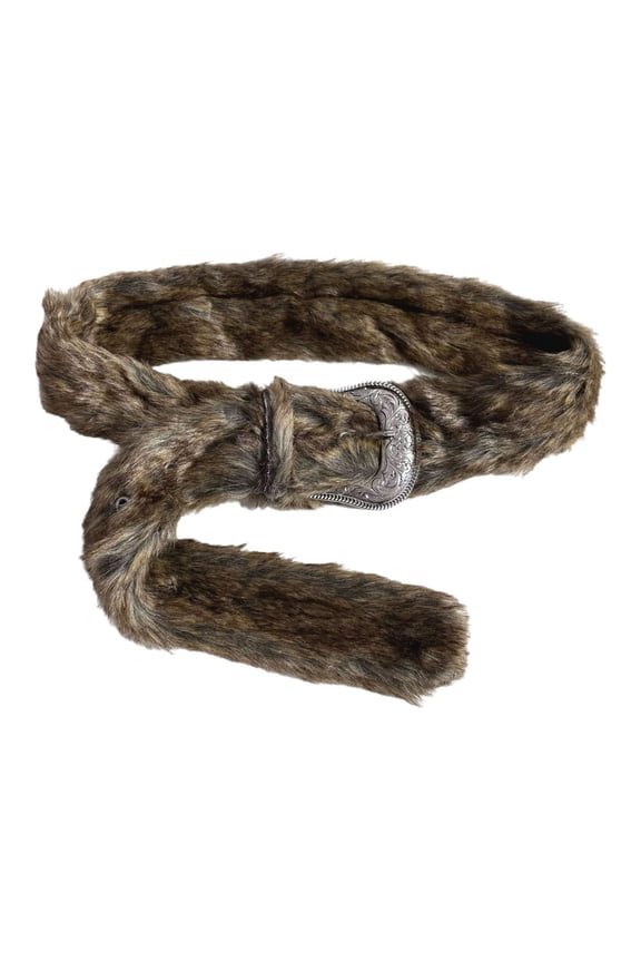 2000s Furry Plush Waist Strap Seasonal Waistbelt Fashion Accessory For Dresses Coats Tops Women Winter Waist Decoration