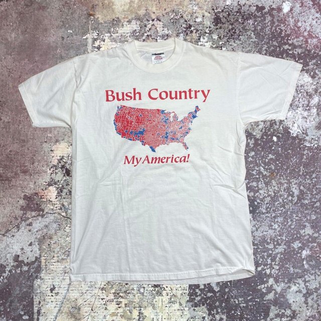 2000s Bush Country My America President Republican Vintage White