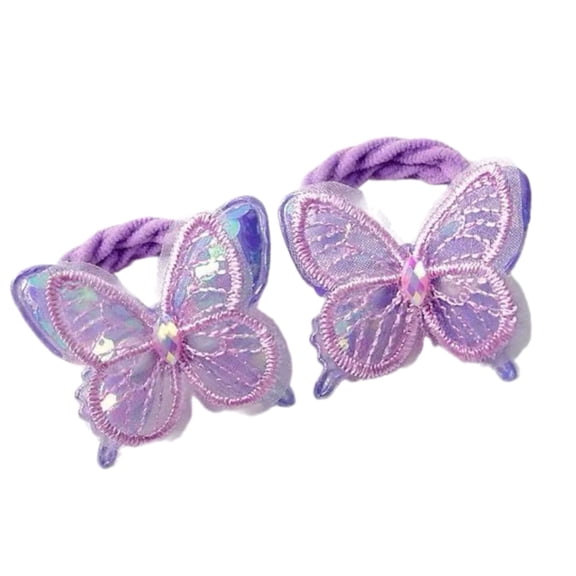 2000s Hair Scrunchies Sequined Butterfly Hair Tie Scrunchy Elastic Hairpieces Hair Rope Lady Hair Decoration