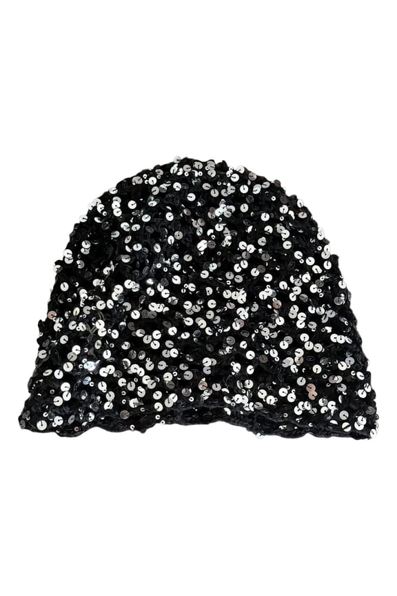 2000s Sequined Pullover Hat Breathable Hollowed Street Wear Brimless Hat Cool Headpiece For Women Girl Music Festival