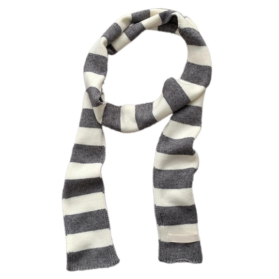 2000s Striped Scarf for Winter Warm Narrow Neck Scarf for Women Various Outfit All Matching Casual and Formal Long Scarf