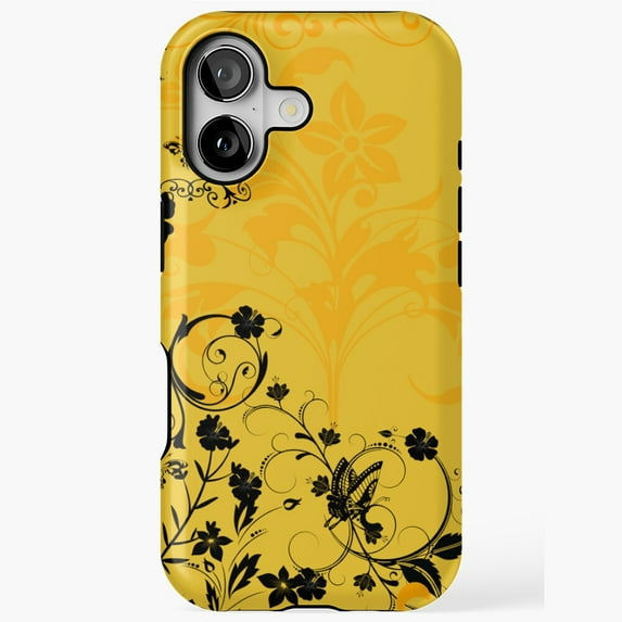 2000s Yellow Metro Retro Aesthetic Pattern for iPhone 17 through 11 Pro Max