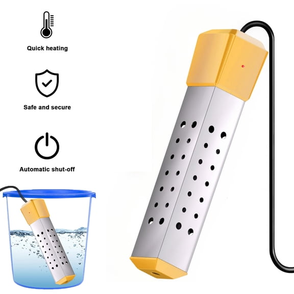 2000w Water Heater for Bathtub,Bucket Heater,Portable Electric Immersion Heater,Stainless Steel Immers Water Heater Bucket (Not auto shut off)