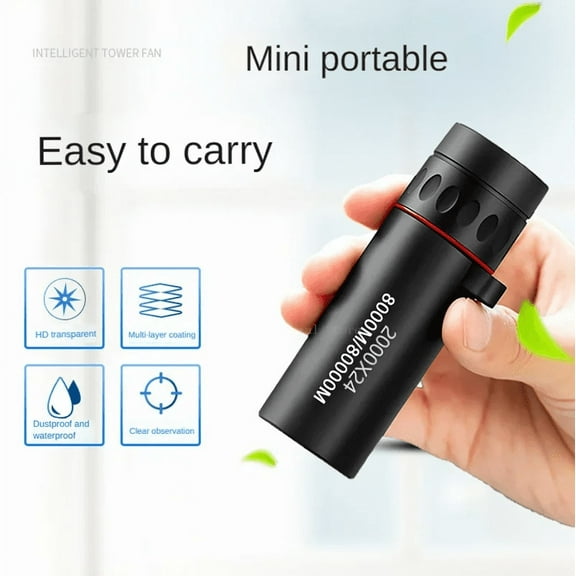 2000x24 Monocular Telescope Mini Portable HD Low Light Binocular with Holder Outdoor Camping Climbing Birdwatching Telescopes
