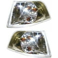 thumbnail image 1 of For 2001 02 03 2004 Volvo S40 Turn Signal / Parking Light Assembly Driver and Passenger Side Pair Chrome Bezel VO2520109 +  VO2521109 | 30621833-0 + 30621834-8, 1 of 4
