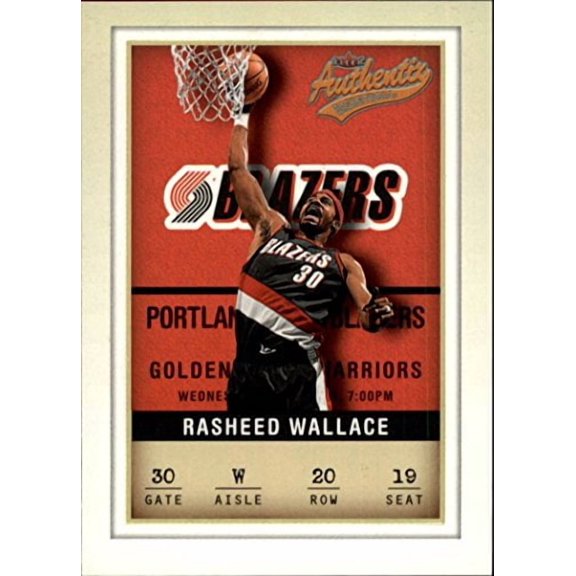 2001-02 Fleer Authentix #20 Rasheed Wallace NBA Basketball Trading Card