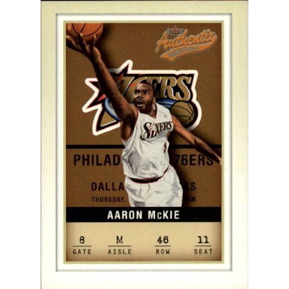 2001-02 Fleer Authentix #46 Aaron McKie NBA Basketball Trading Card