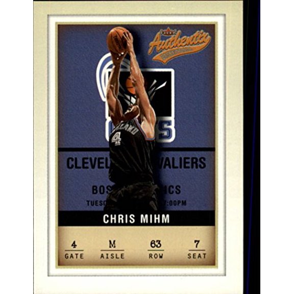 2001-02 Fleer Authentix #63 Chris Mihm NBA Basketball Trading Card