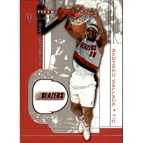 2001-02 Fleer Exclusive #83 Rasheed Wallace NBA Basketball Trading Card